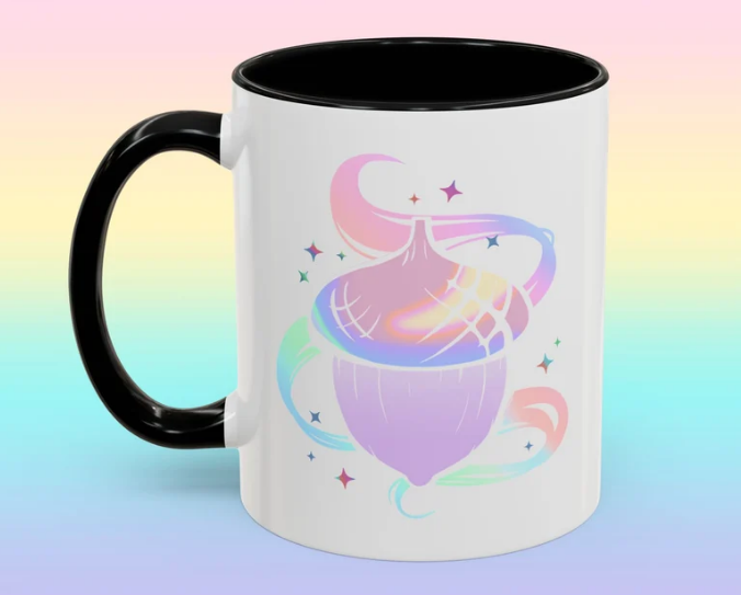 Iridescent Acorn Productions White Accent Mug